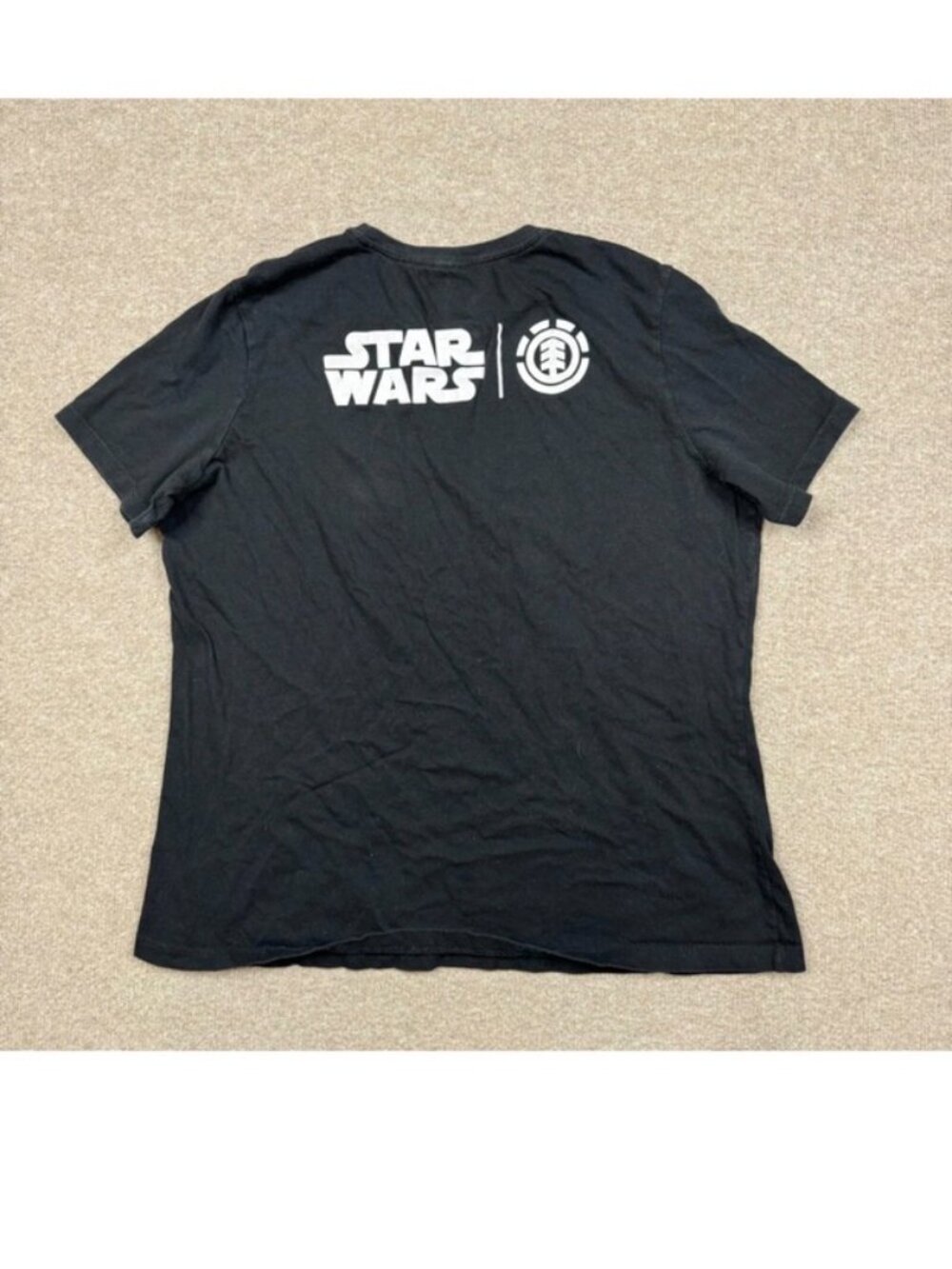 Element x The Mandalorian x Star Wars T Shirt Womens Size L Black Short Sleeve